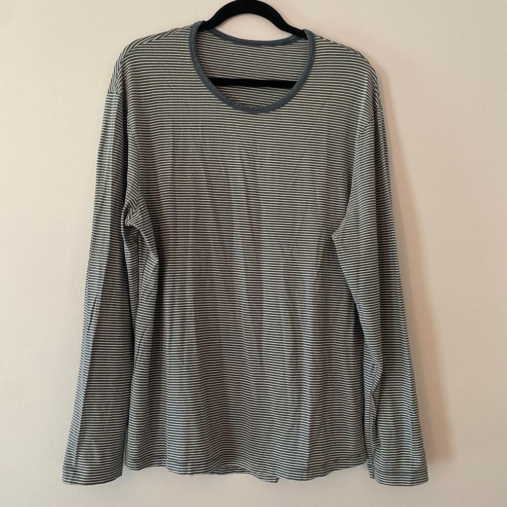 Lululemon Blue White Stripe 5 Year Basic Long Sle… - image 2